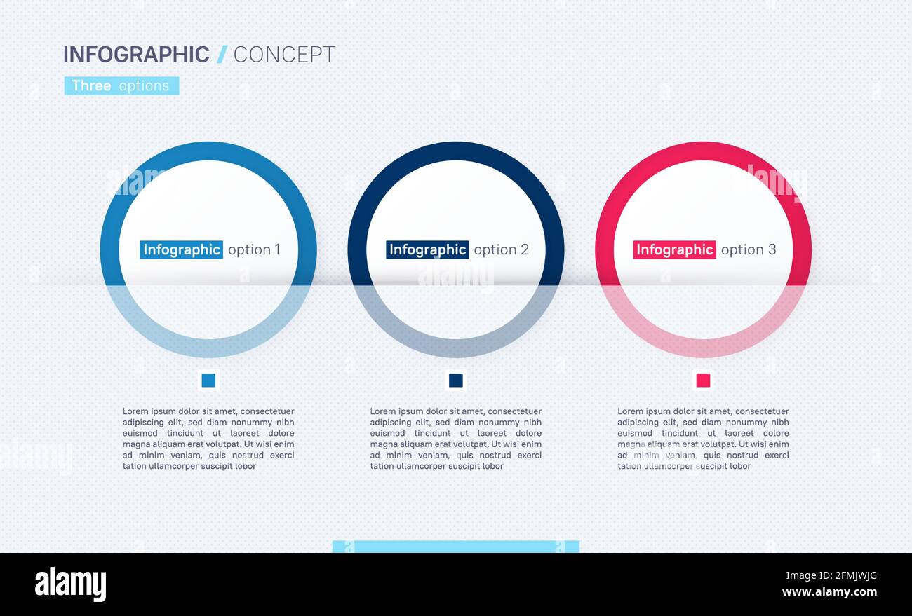 Stylish vector infographic concept template. Three options Stock Vector