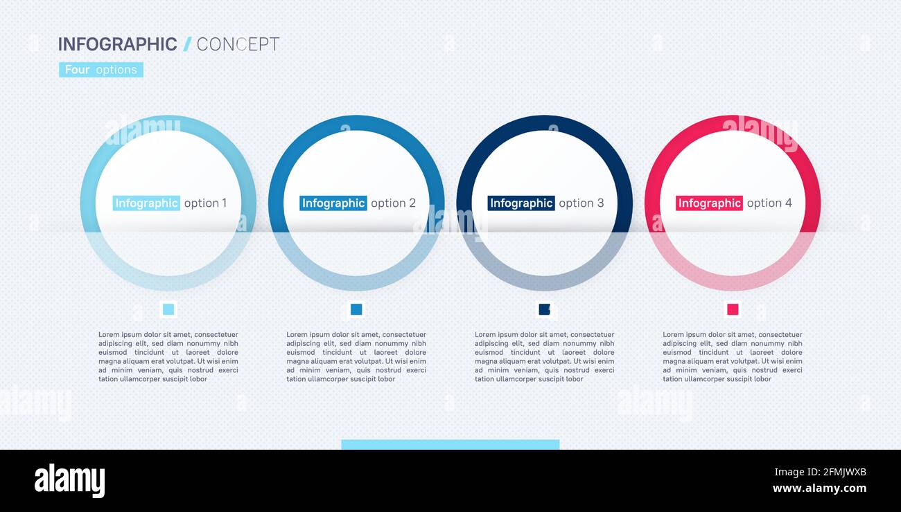 Stylish vector infographic concept template. Four options Stock Vector