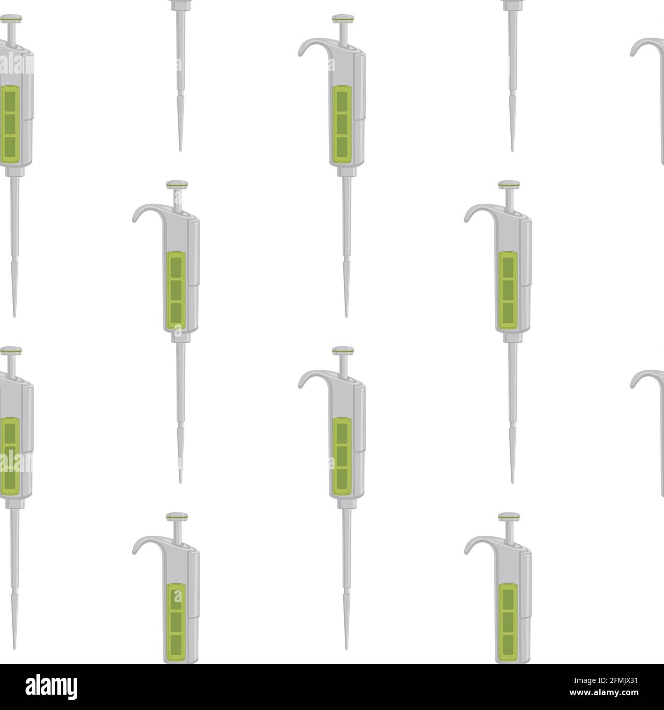 Abstract seamless medical pipette, dropper for laboratory on white ...