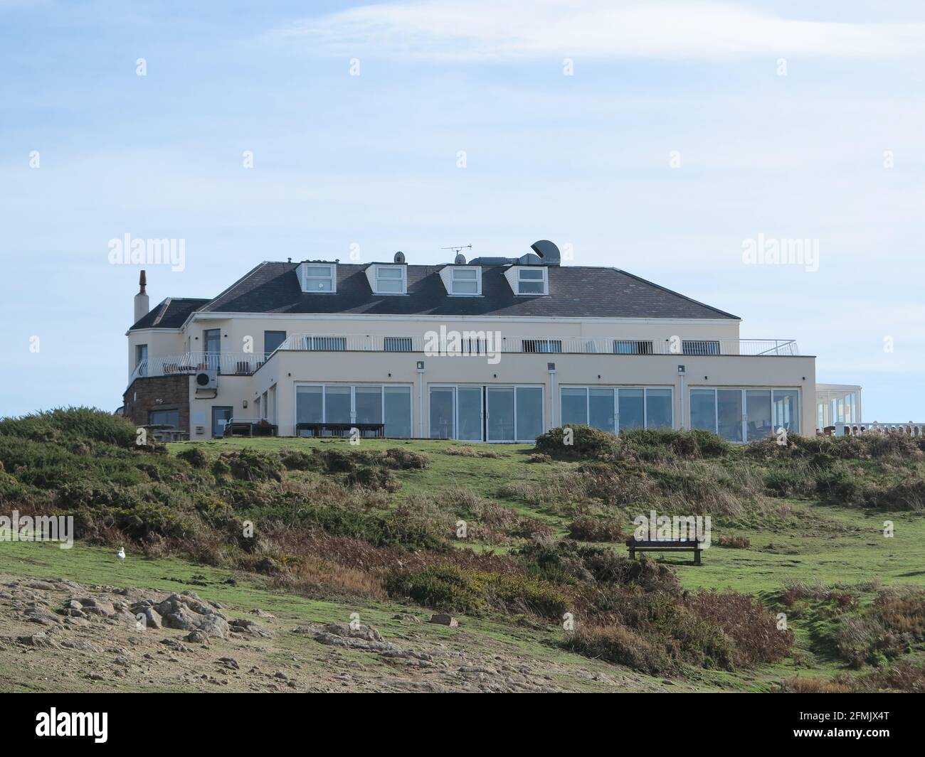 Hotels and restaurants in St. Helier Jersey Island on the Channel Islands  Stock Photo - Alamy