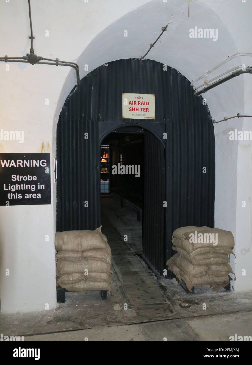 WWII AirRaid Shelter in the War Tunnels on the Channel Island of Jersey Stock Photo Alamy