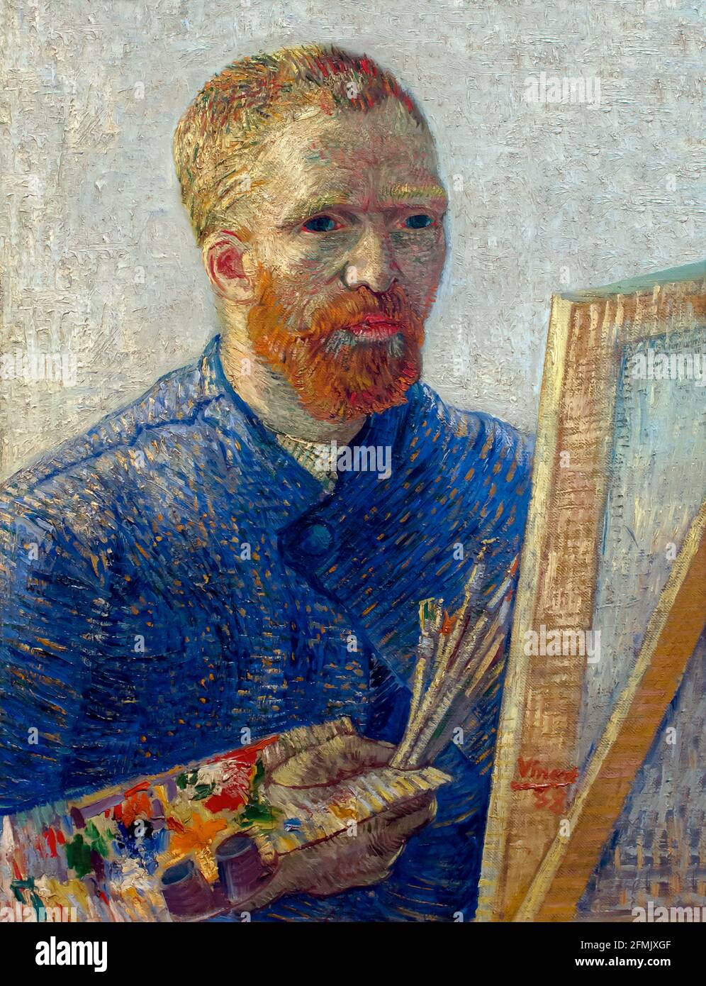 Self-Portrait as a Painter, Vincent van Gogh, 1887-1888, Stock Photo