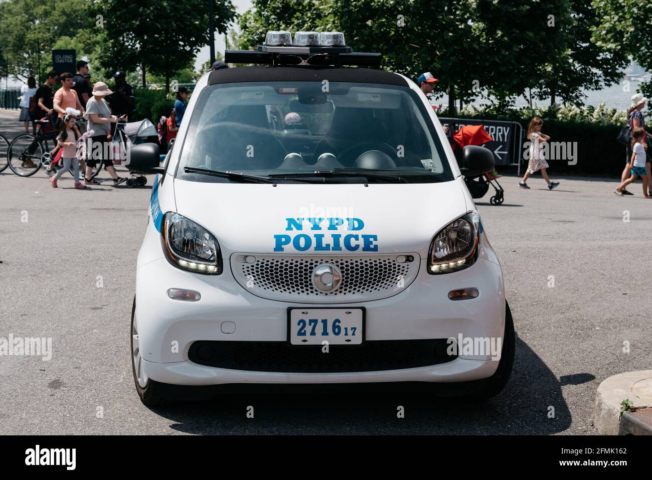 New York City, USA - June 24, 2018: NYPD Police car in Governors Island Stock Photo