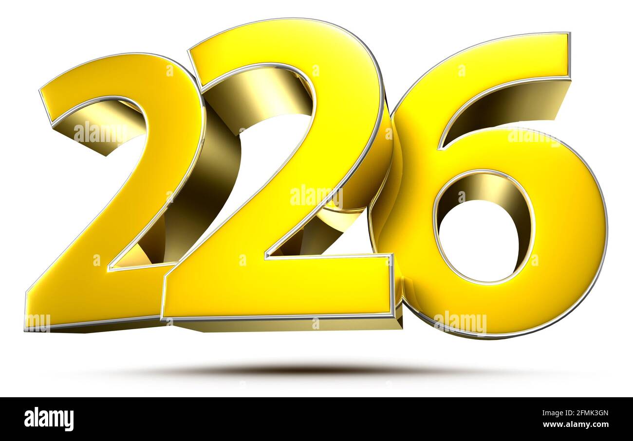 3d number 226 hi-res stock photography and images - Alamy