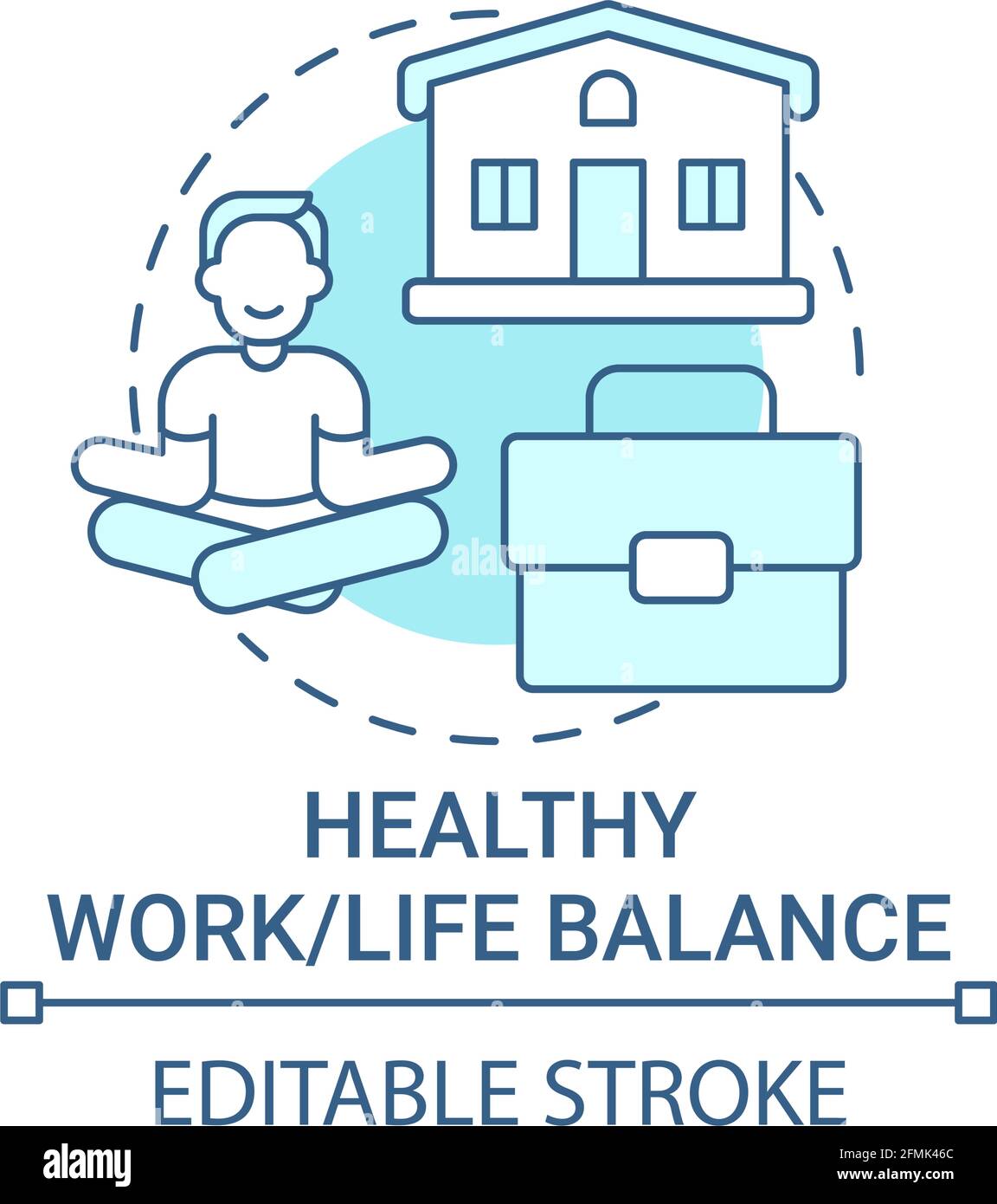 Healthy work-life balance concept icon Stock Vector Image & Art - Alamy