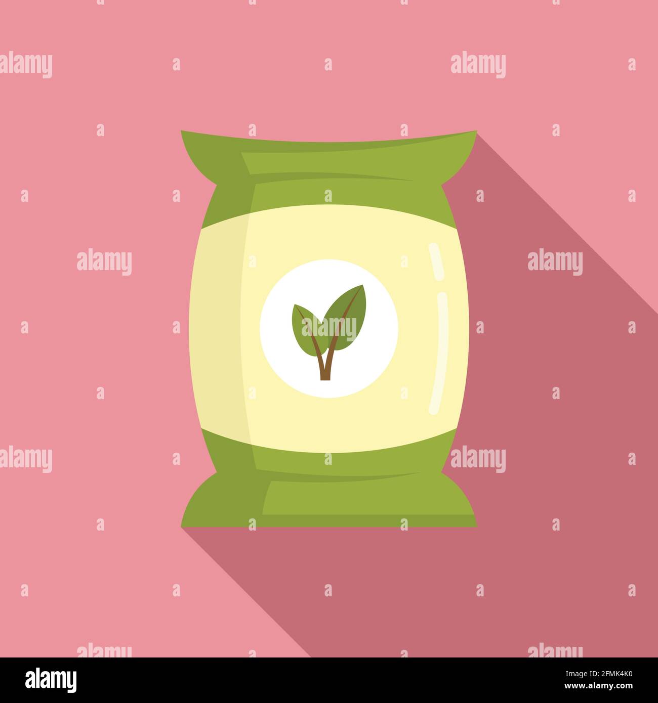 Fertilizer pack icon, flat style Stock Vector