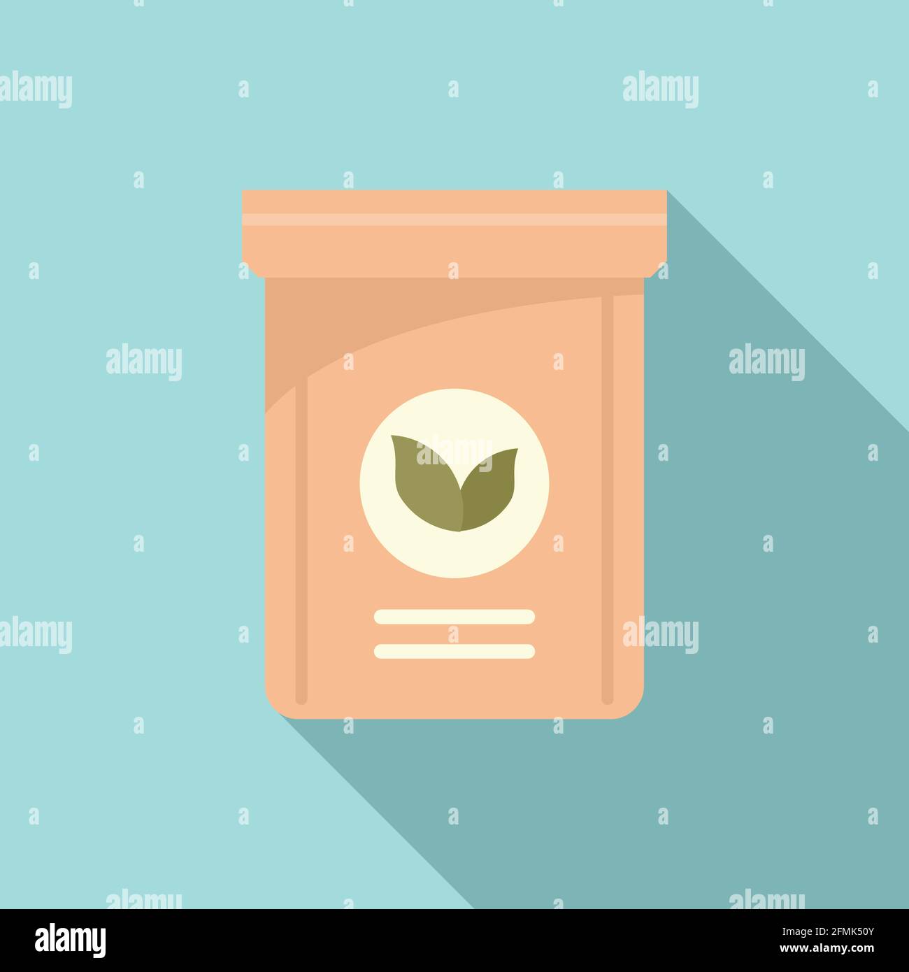 Fertilizer plant pack icon, flat style Stock Vector