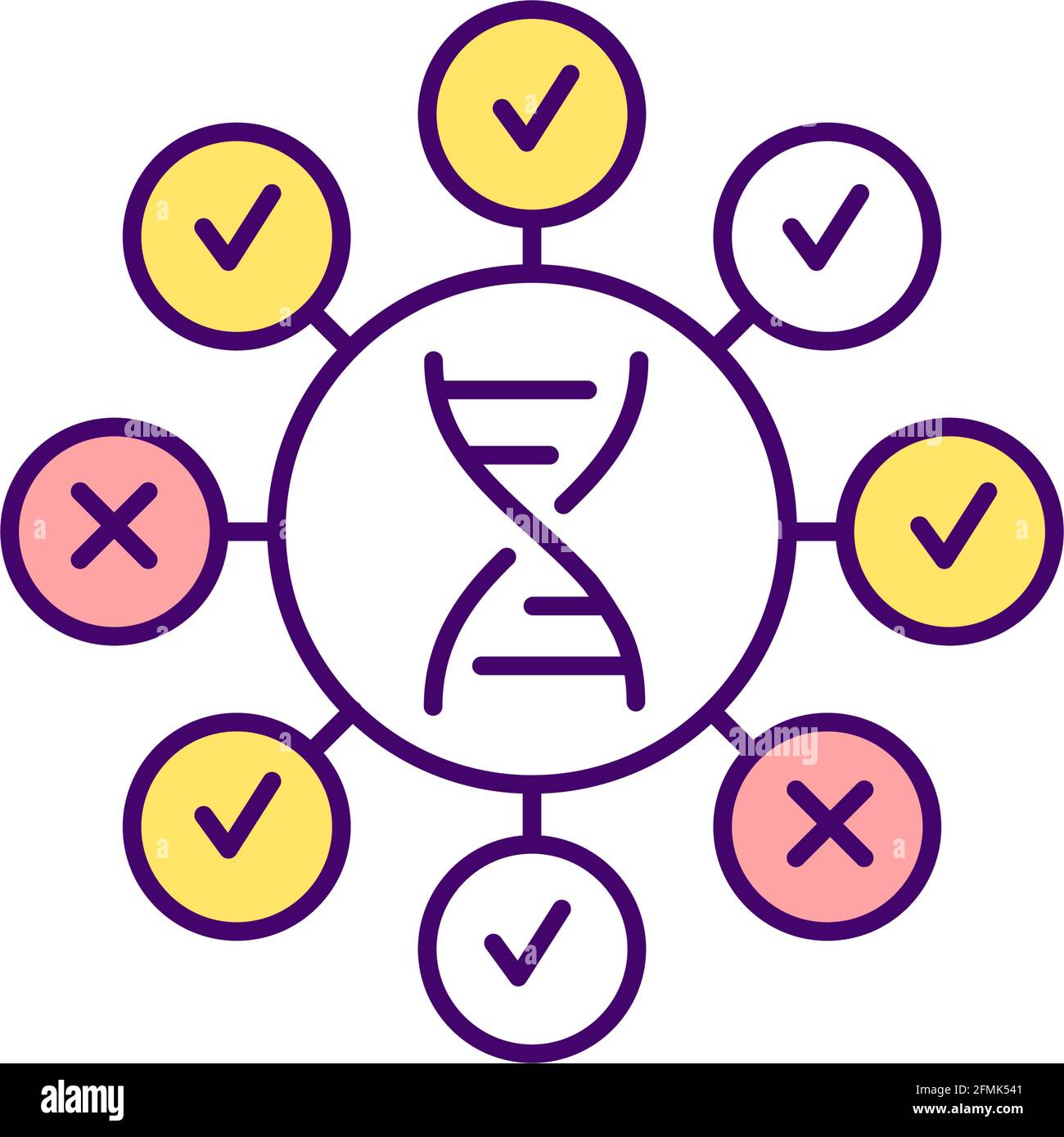 Human DNA testing RGB color icon Stock Vector Image & Art Alamy