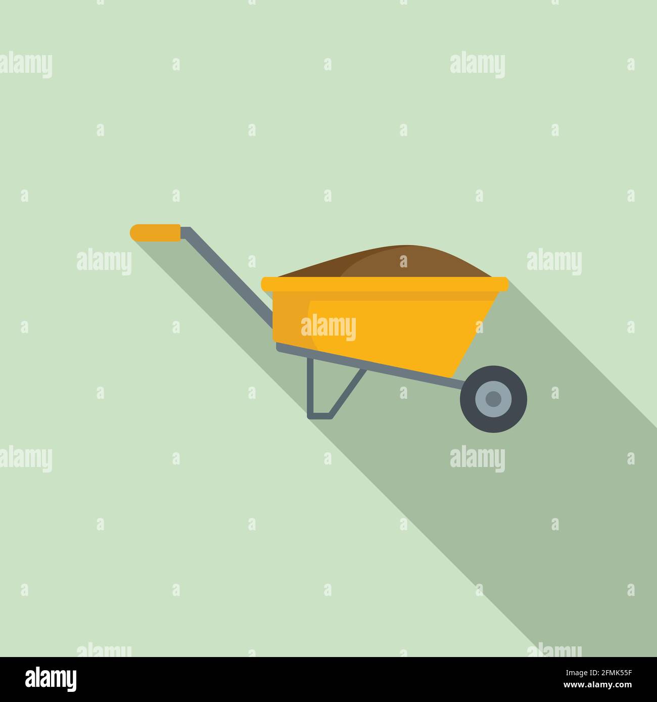 Compost wheelbarrow icon, flat style Stock Vector Image & Art - Alamy
