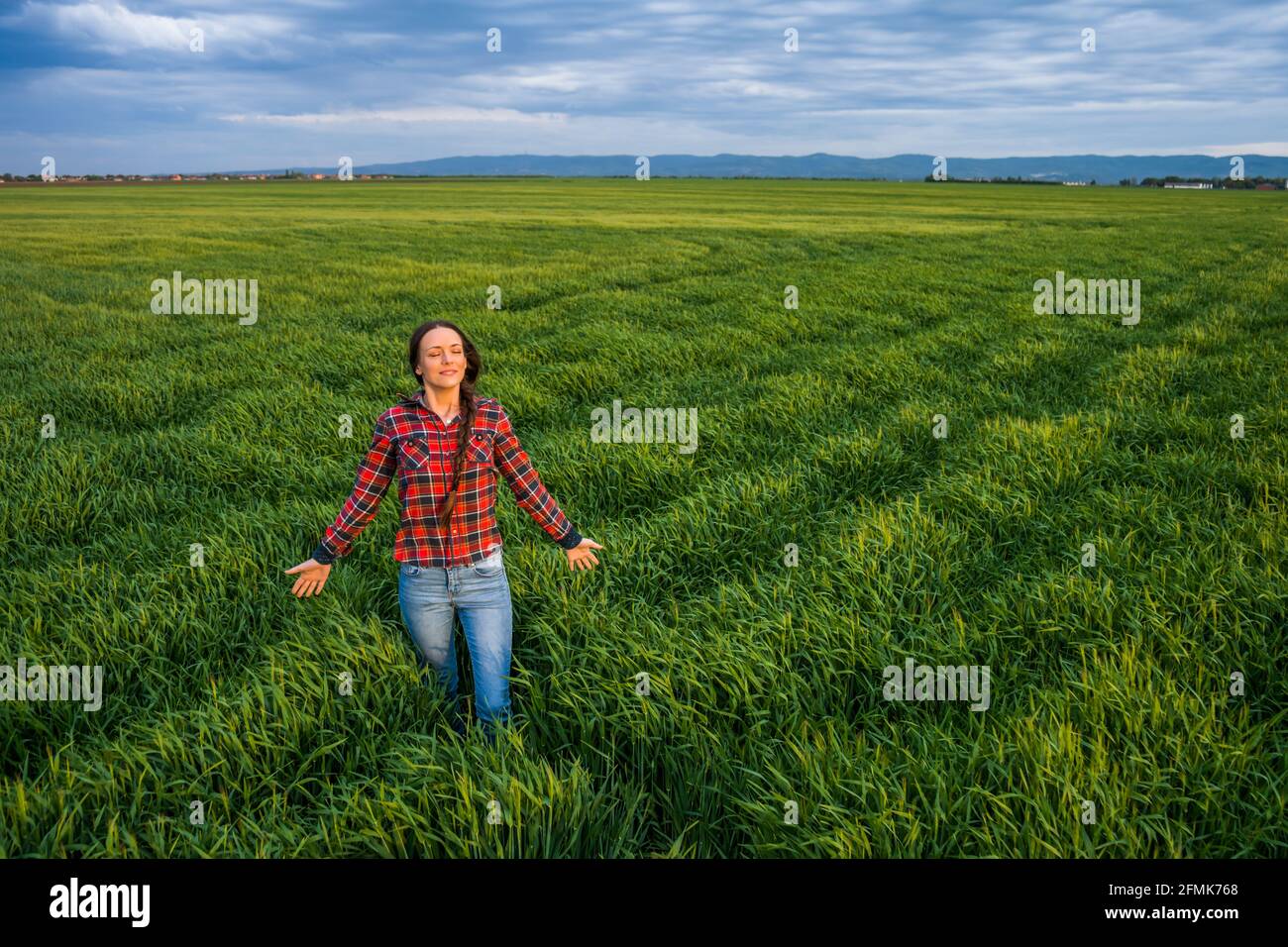 Farmer in barley field hi-res stock photography and images - Alamy