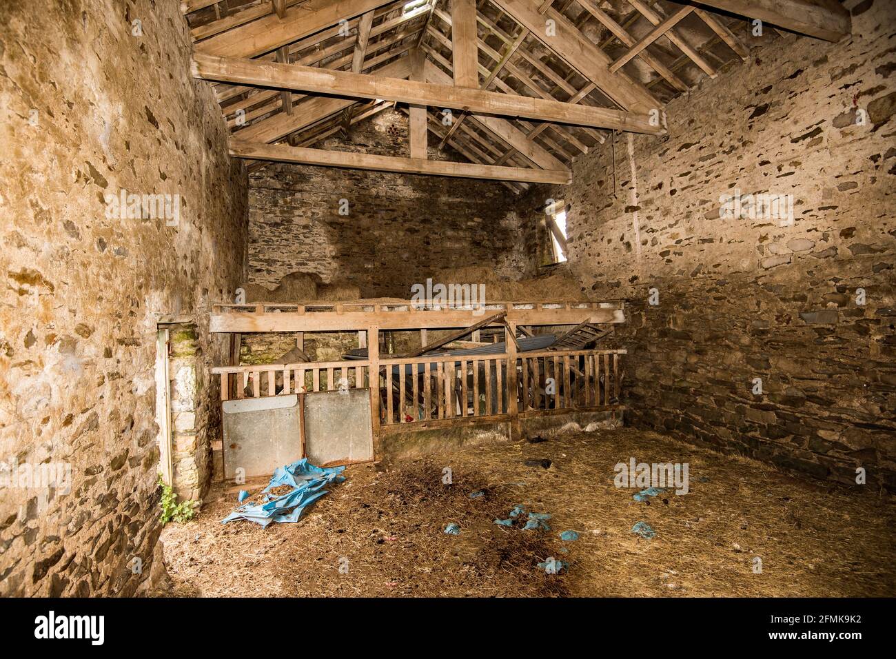 A Yorkshire Dales traditional cow house Stock Photo