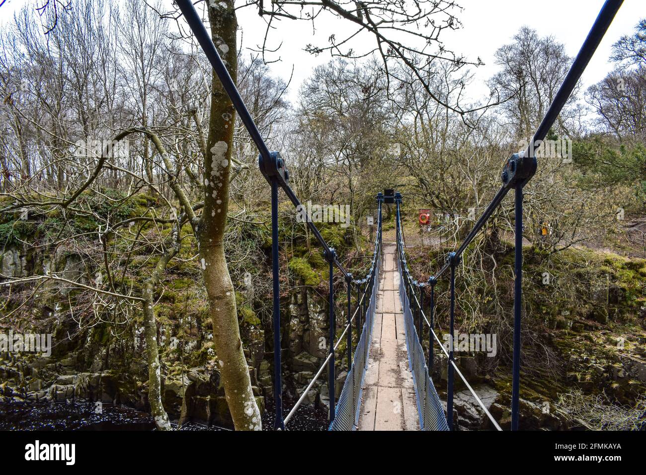 Foot swing bridge Stock Photo Alamy