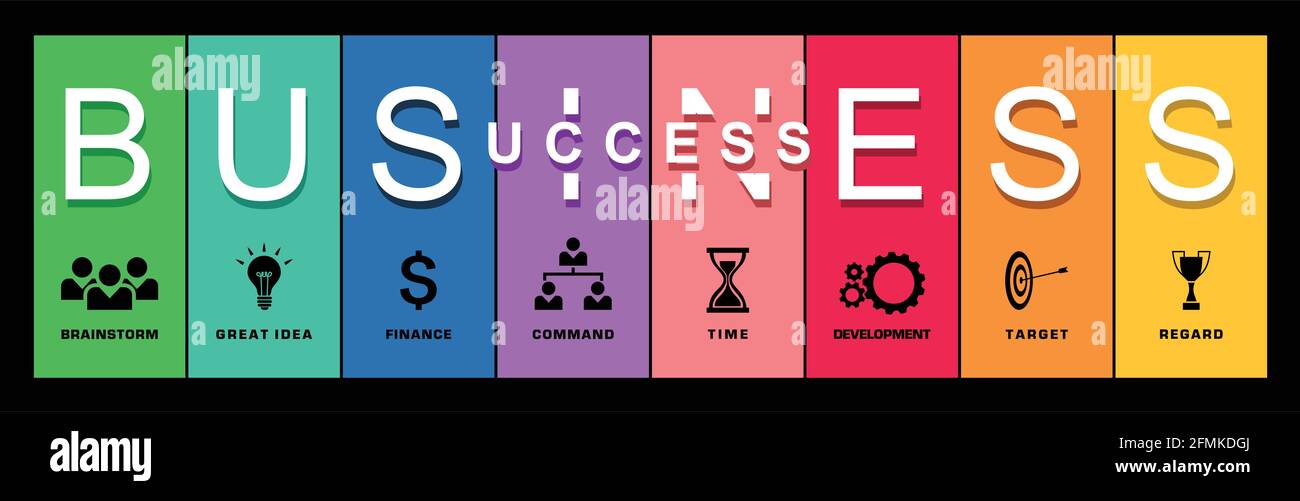 Infographic design template, project planning and success, icons Stock ...