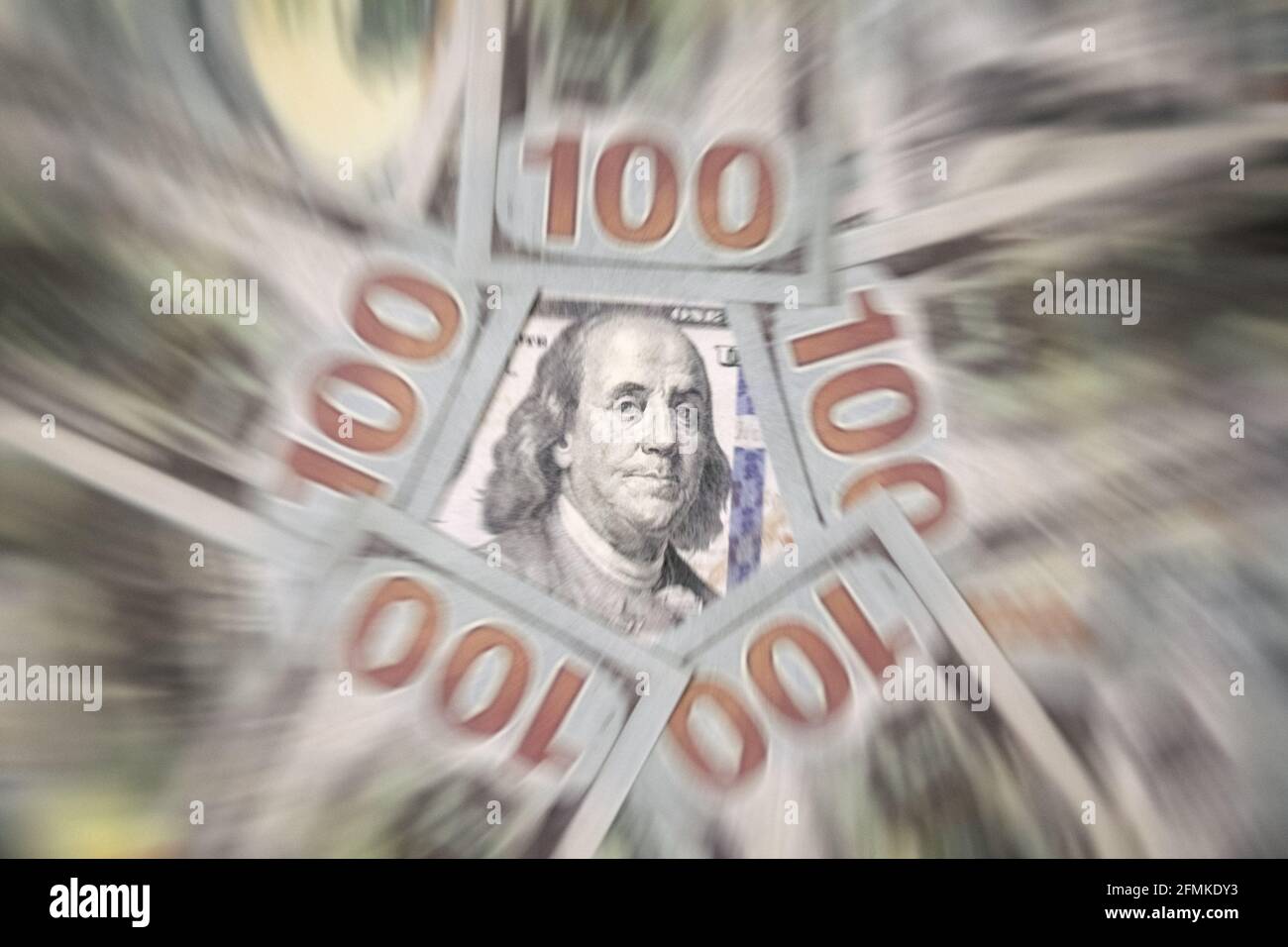 Benjamin Franklin 100 dollar bill concept Stock Photo - Alamy