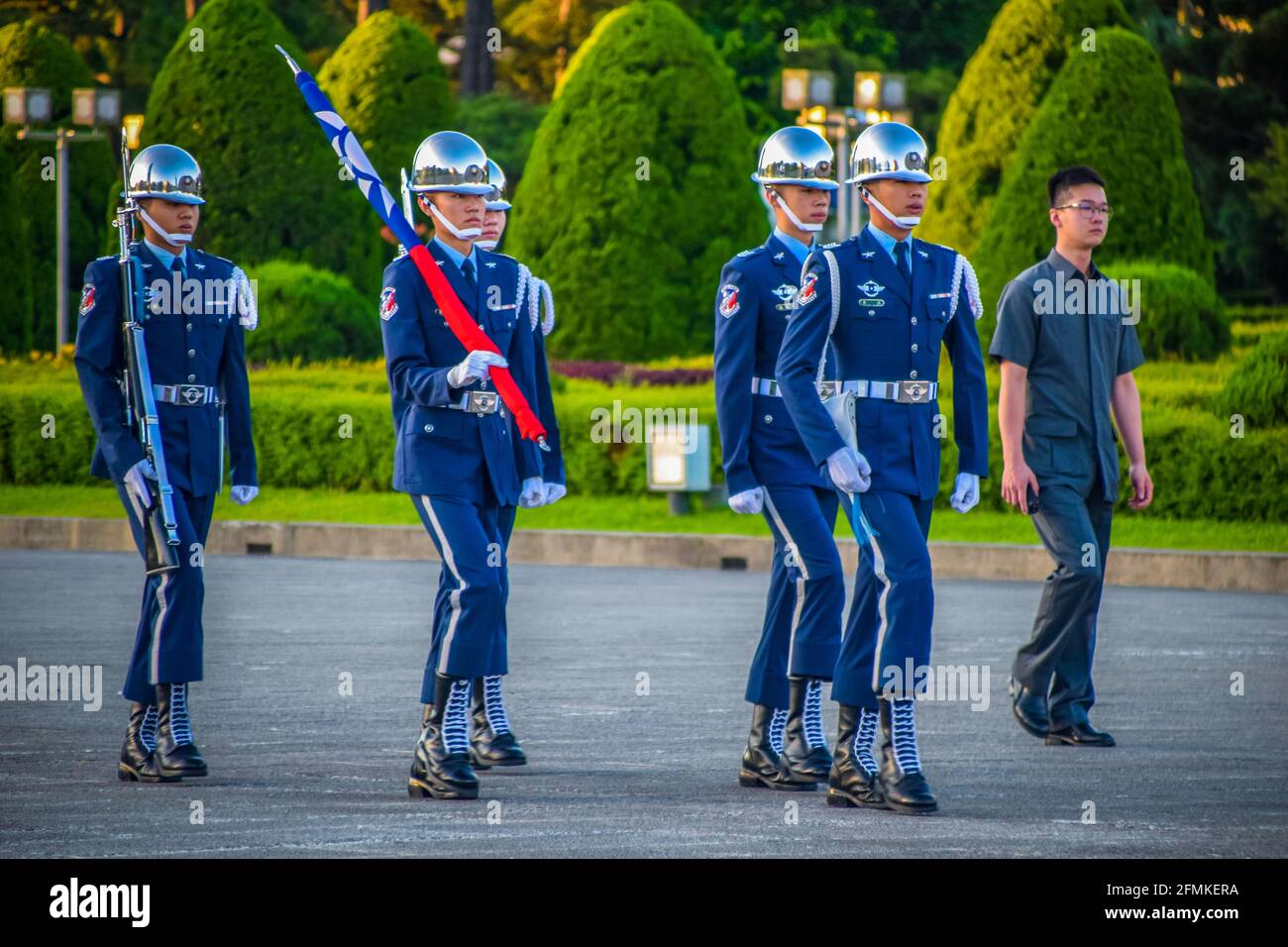 Taipei,Taiwan 8/3/2019 Taipei Liberty Square The Air Force Honor Guards ...