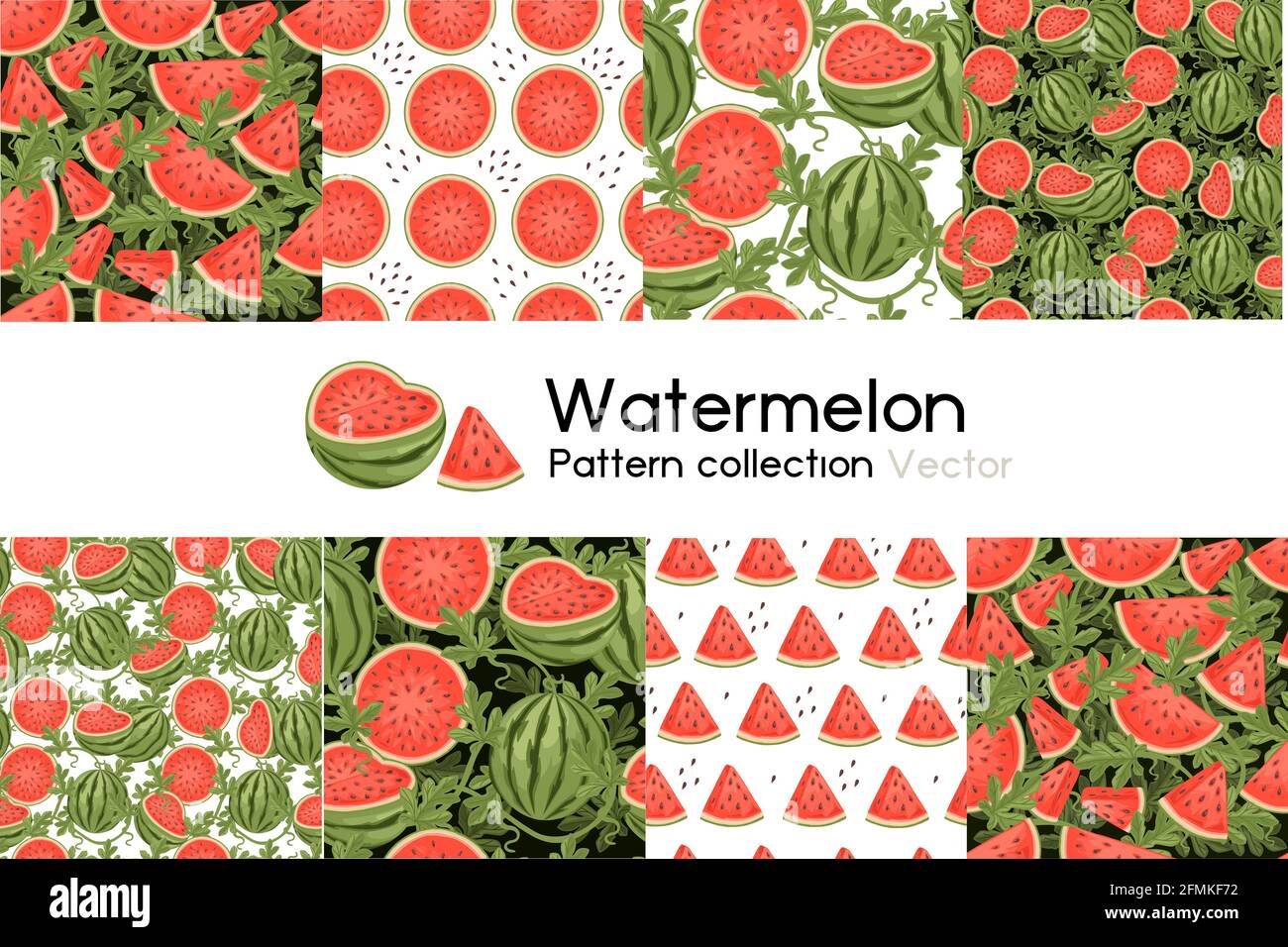 Pattern with seamless patterns collection of whole and sliced ...