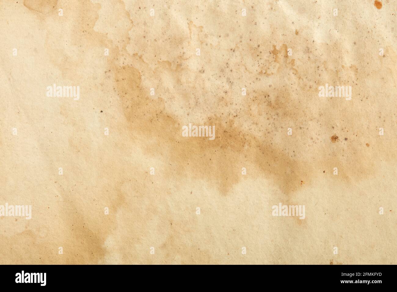 Old paper with mold and humidity signs texture background Stock Photo