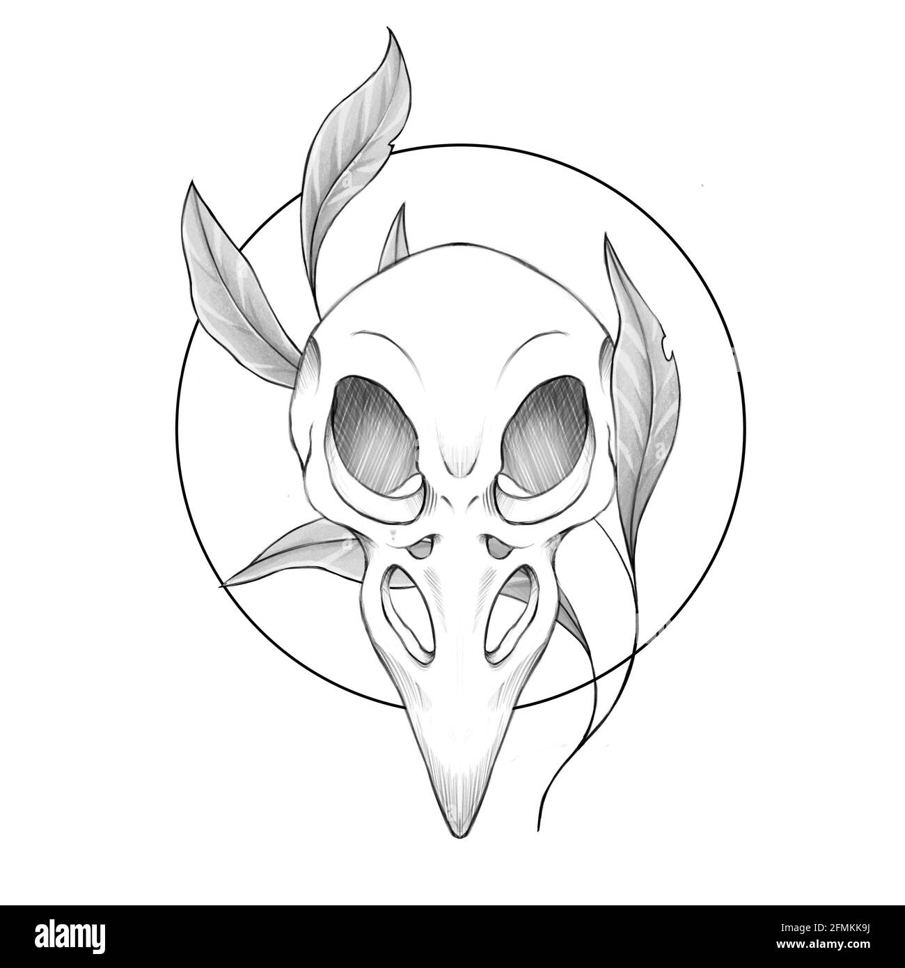 Black and white skull art hi-res stock photography and images - Alamy