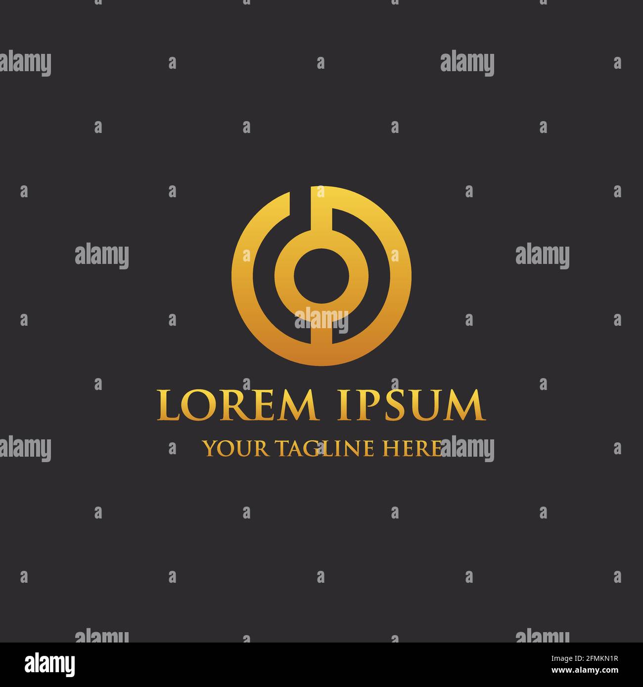 elegant company gold logo vector image Stock Vector Image & Art - Alamy