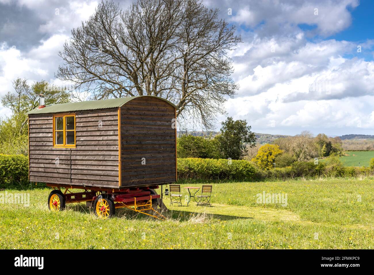 Cadora Woods Glamping, Forest of Dean, Gloucestershire Stock Photo Alamy