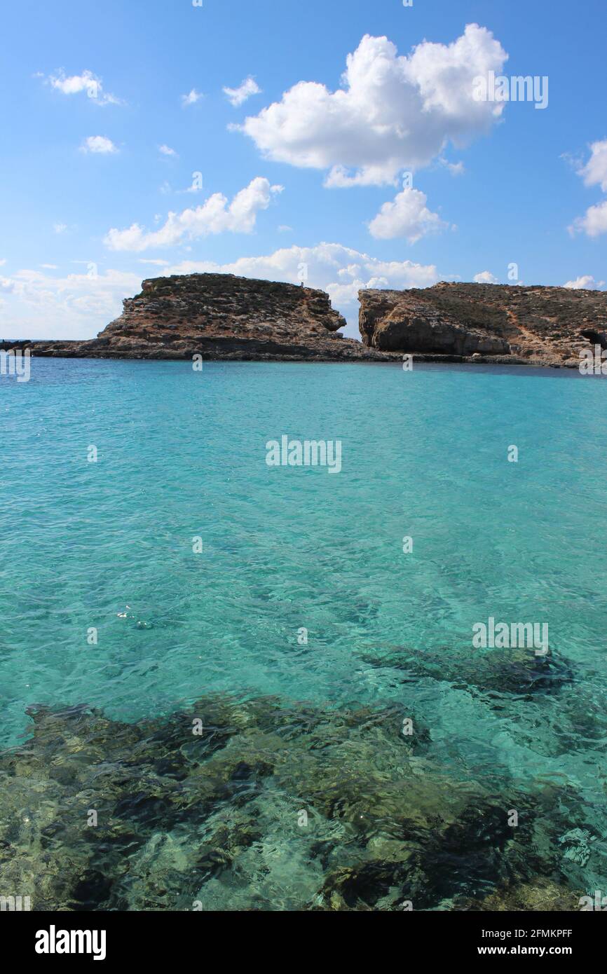 Blue Lagoon, Camino Island, Malta. Stock Photo