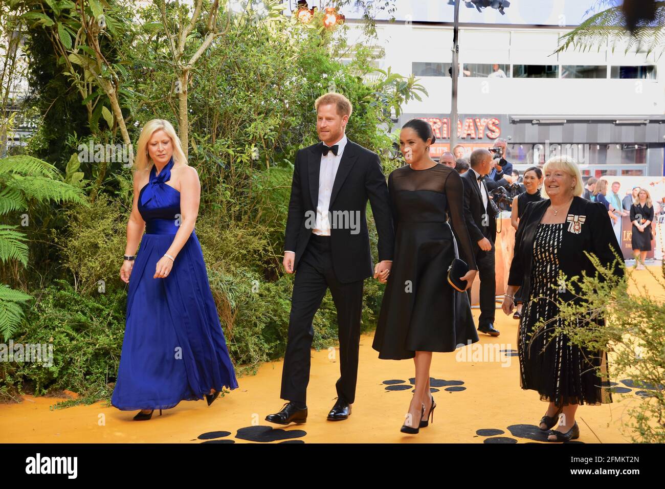 Prince Harry, Duke of Sussex. Megan, Duchess of Sussex. 'The Lion King' - European Premiere, Odeon Luxe, Leicester Square, London. UK Stock Photo