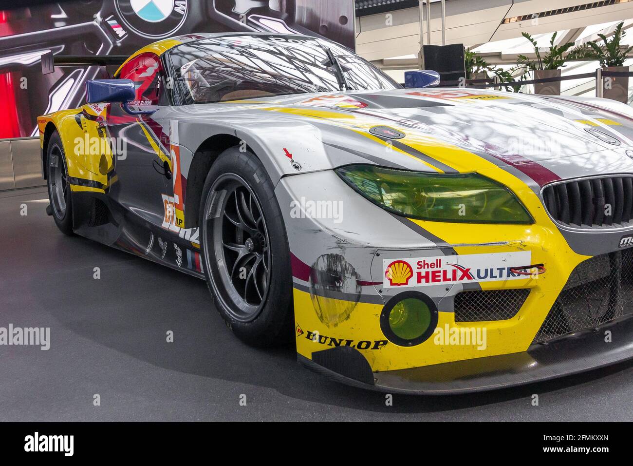 BMW Z4 racing sport car in BMW museum in Munich, May 2021, Munich ...