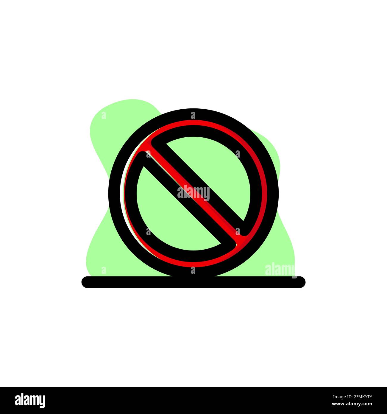 No Entry Sign Conceptual Vector Illustration Design Icon eps10 Stock Vector
