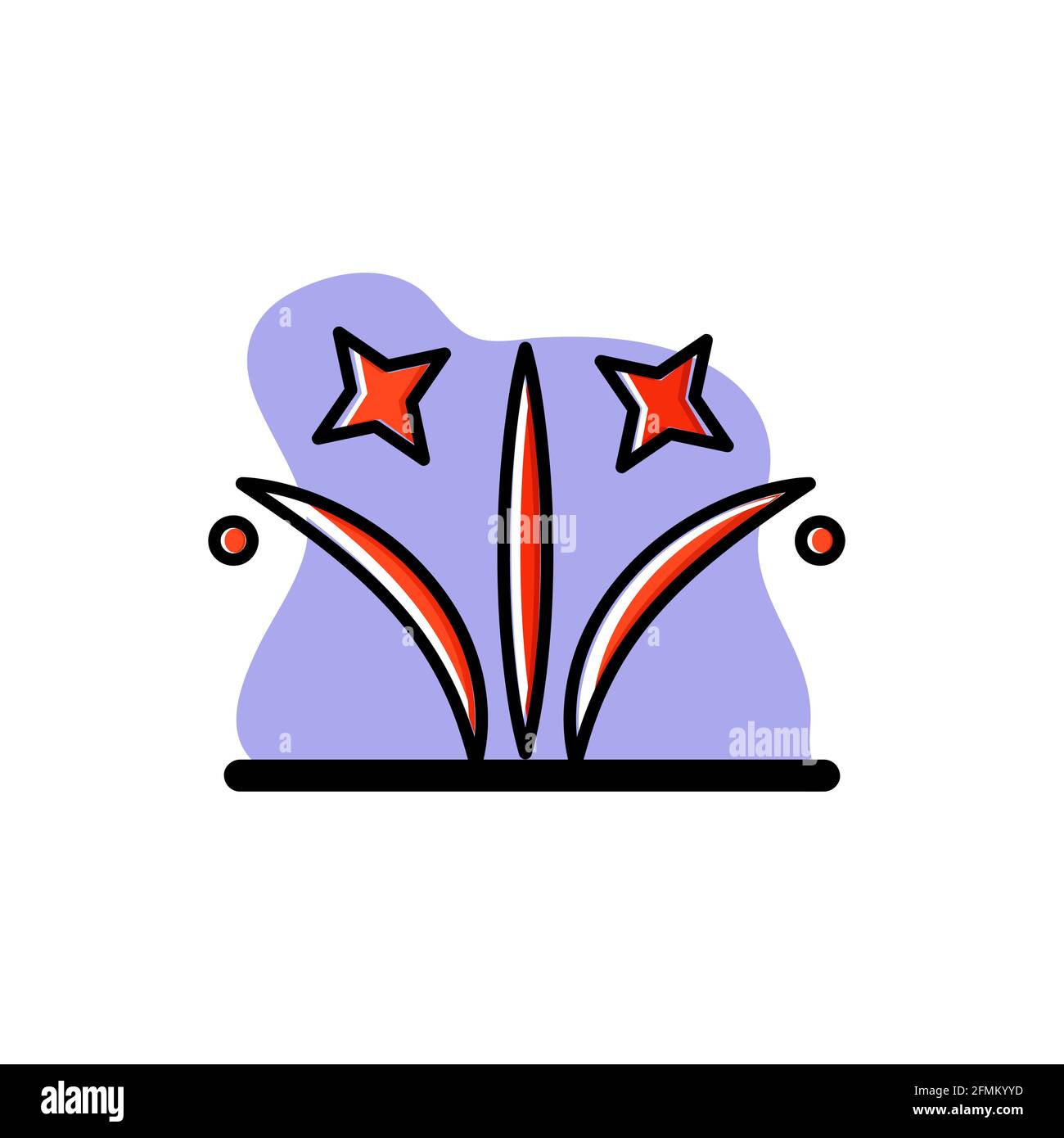 Fireworks Conceptual Icon Vector Illustration Design eps10 Stock Vector