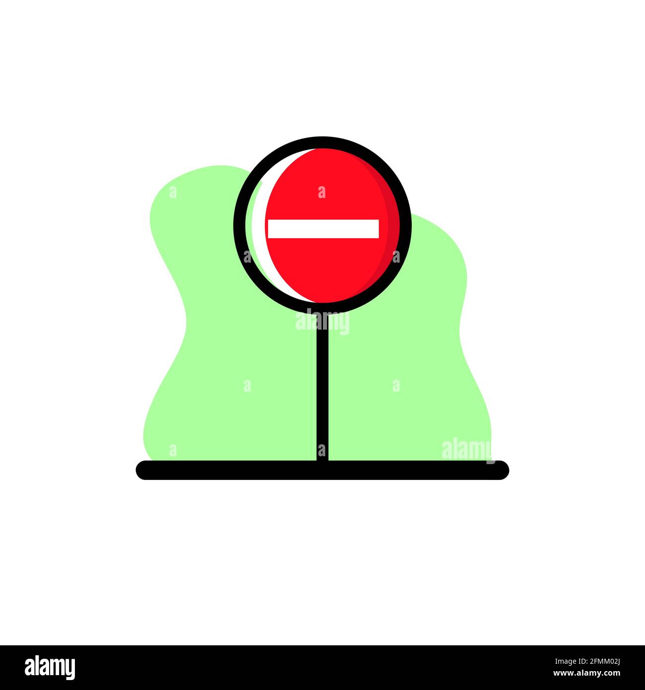 No Entry Conceptual Vector Icon Illustration Design eps10 Stock Vector