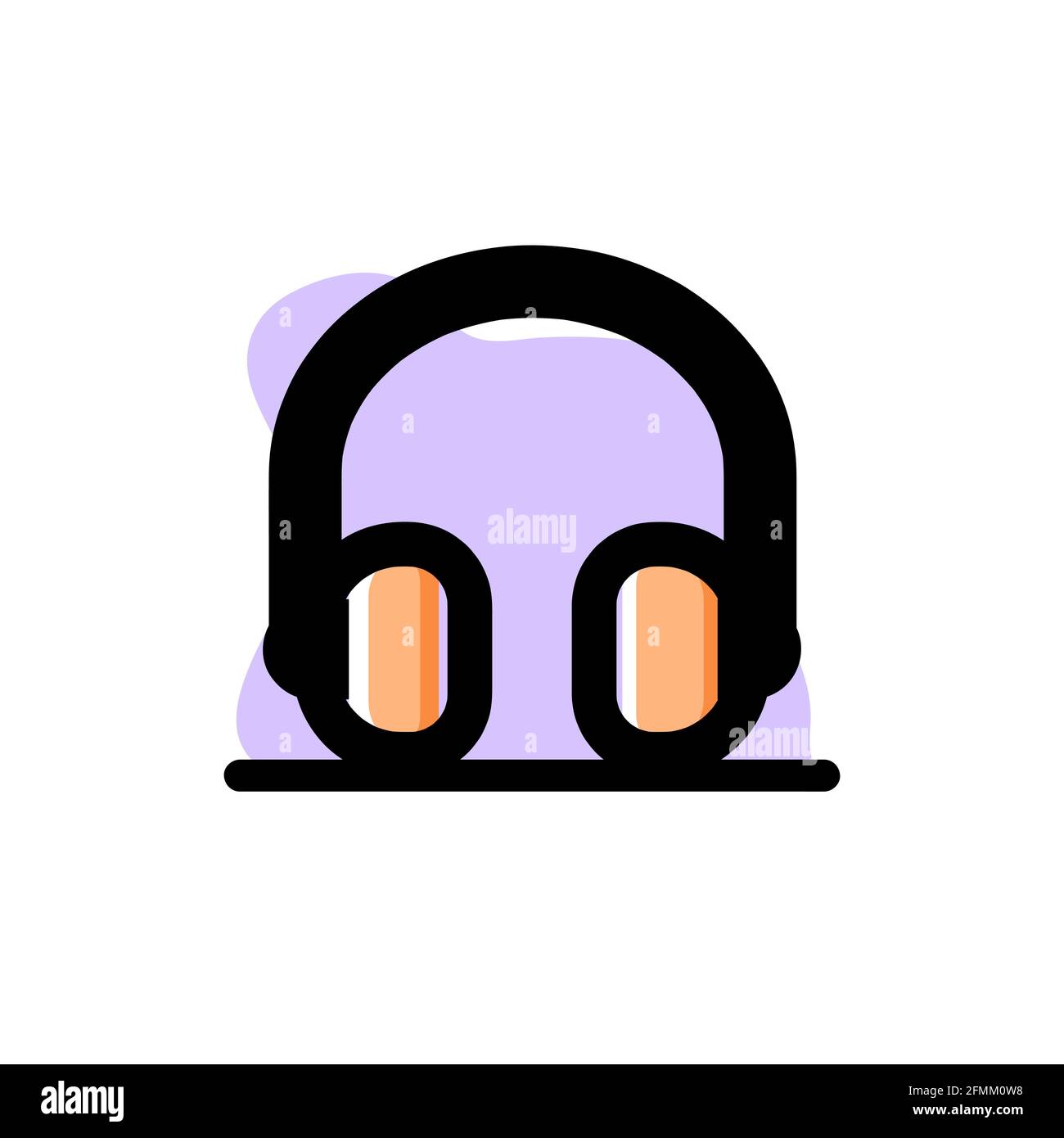 Headphones Conceptual Icon Vector Illustration Design eps10 Stock Vector