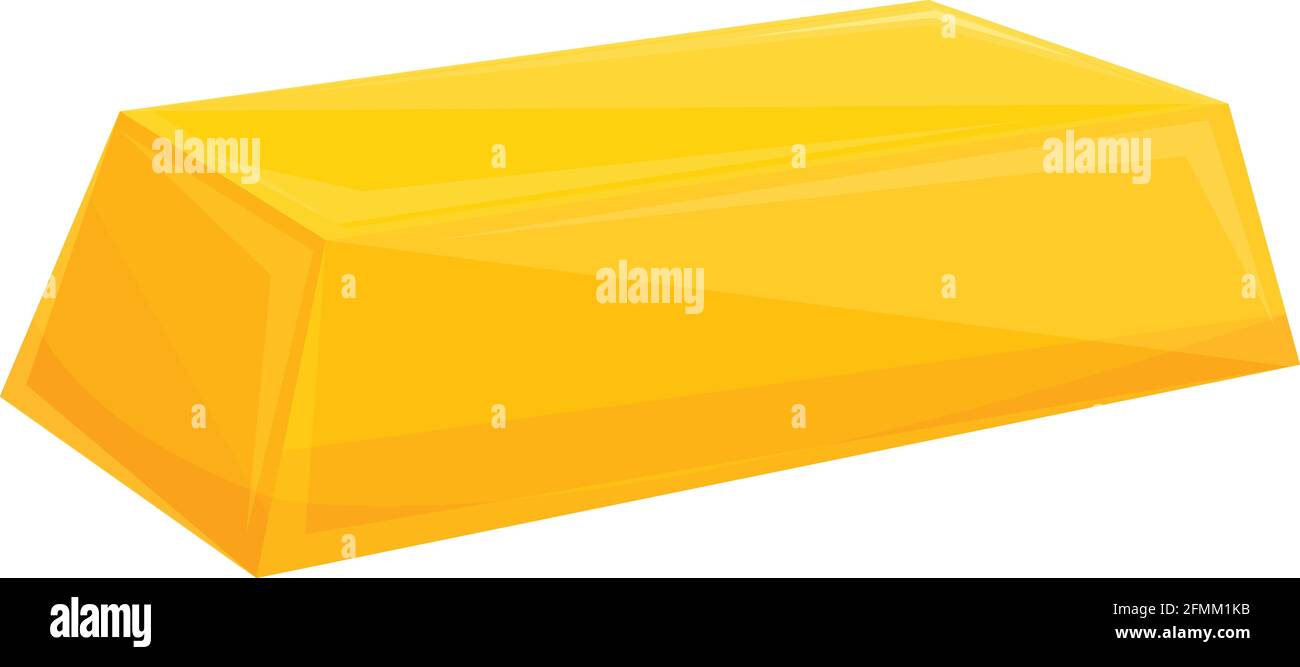 Gold bar icon. Cartoon of Gold bar vector icon for web design isolated ...
