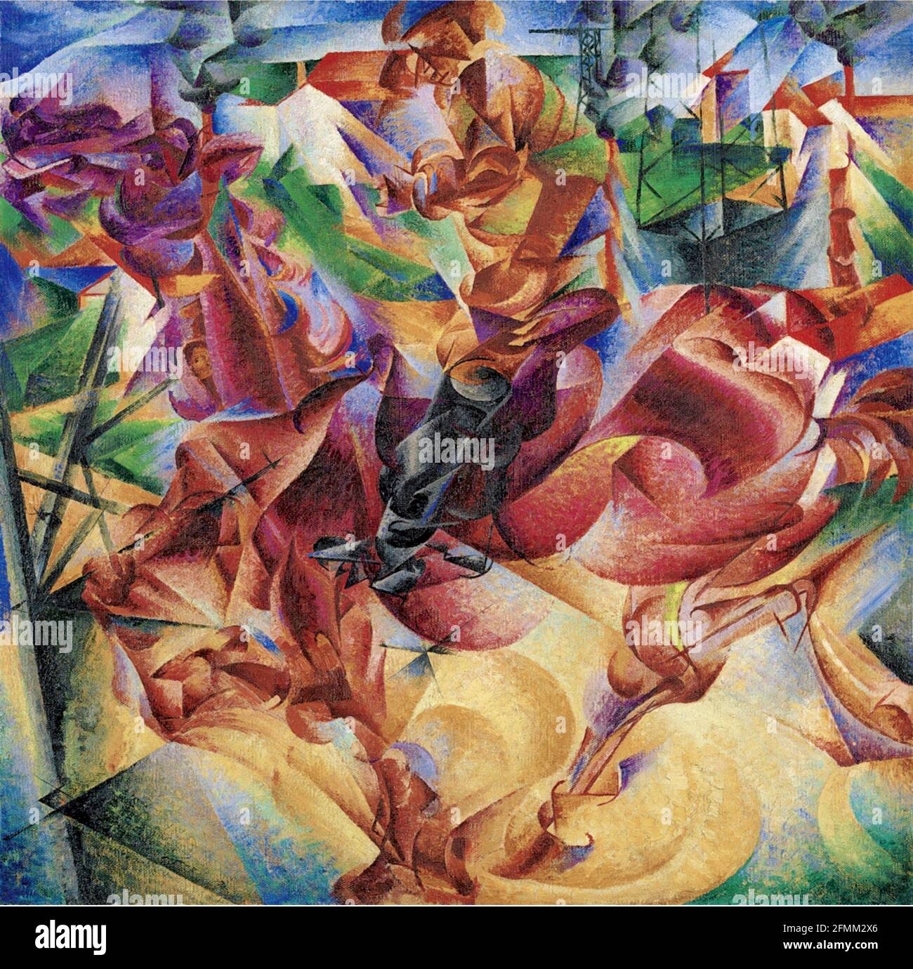 Umberto Boccioni artwork entitled Elasticity. Stock Photo