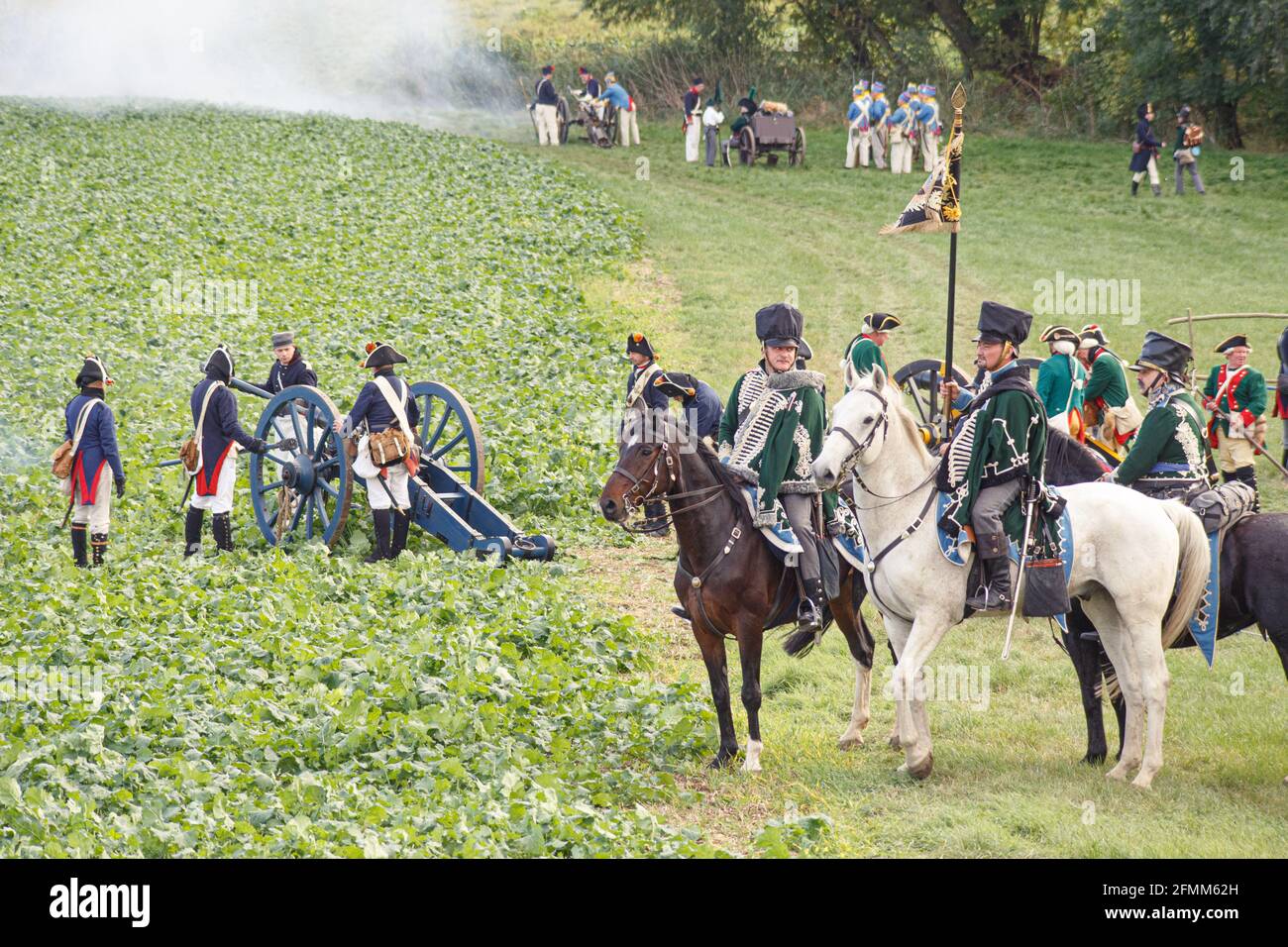 Reconstitution de la bataille franco-prussienne de Jena / Iena / Auerstedt 1806 - 2016 Stock Photo