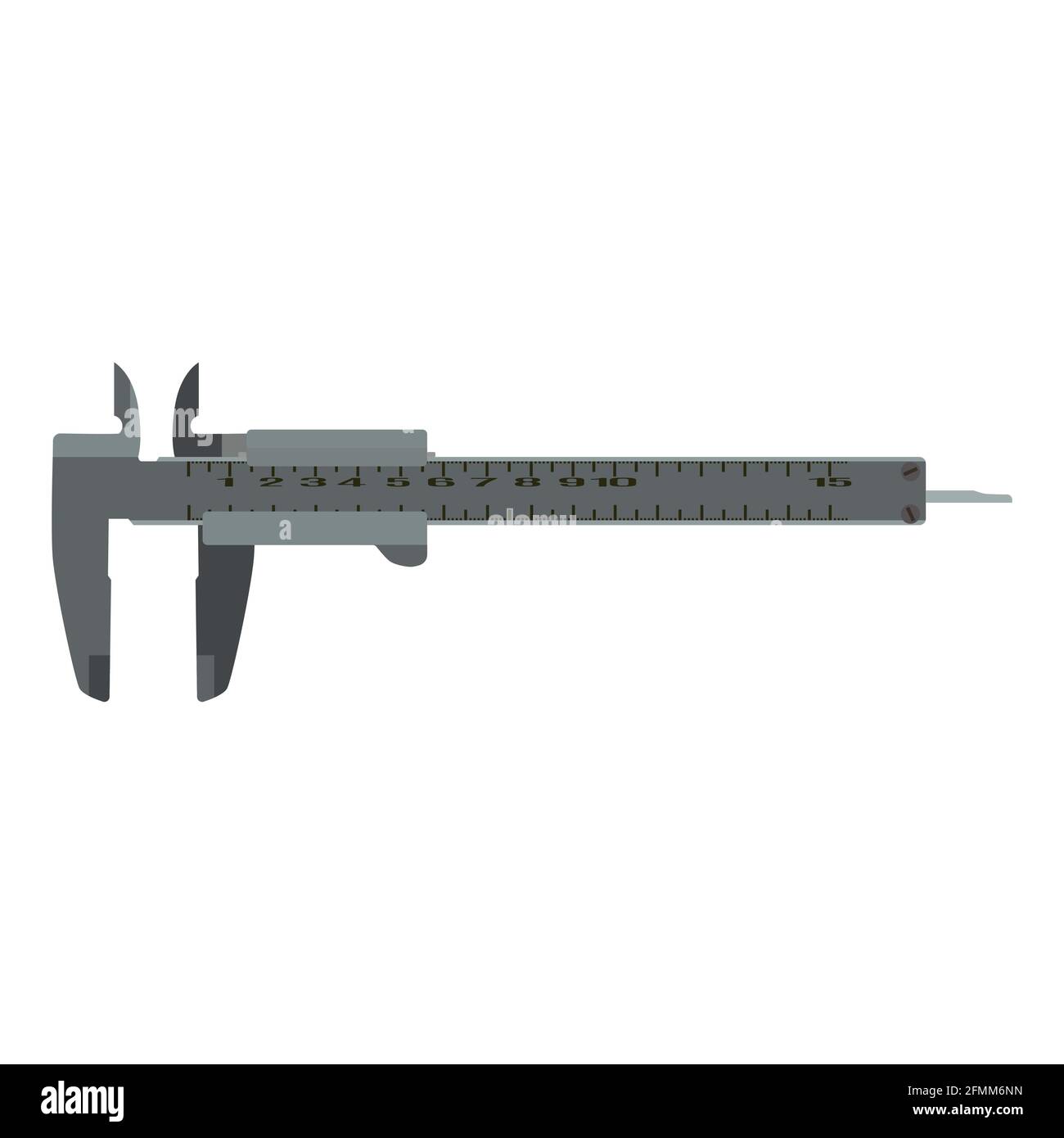 Vernier caliper scale precise measurement instrument. Measuring work
