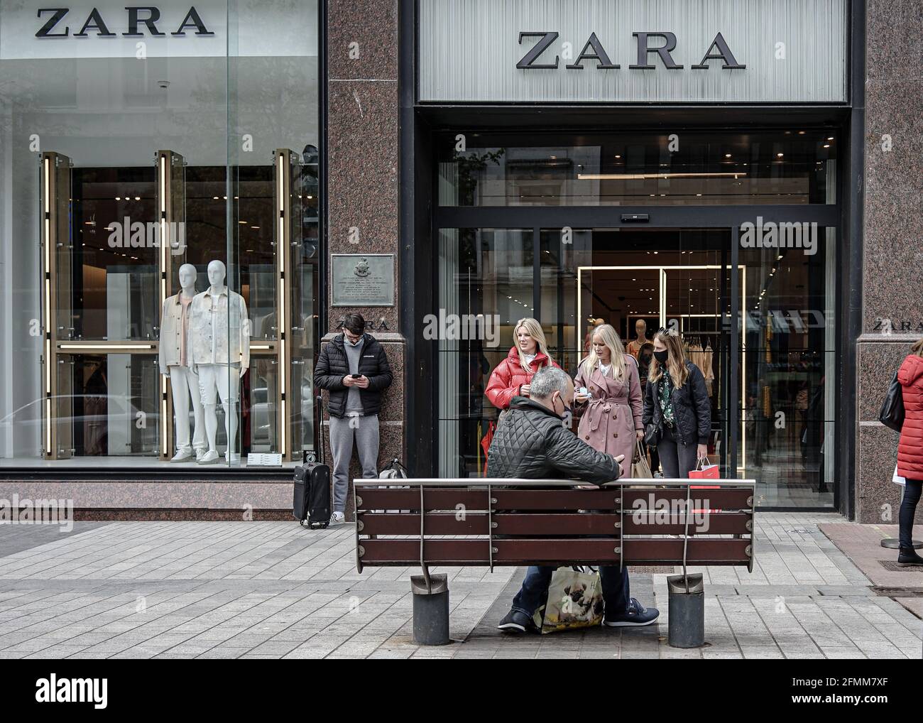 Belfast, Antrim, UK. 9th May, 2021. Shoppers seen leaving the Zara Clothes  Store. Credit: Michael Mcnerney/SOPA Images/ZUMA Wire/Alamy Live News Stock  Photo - Alamy