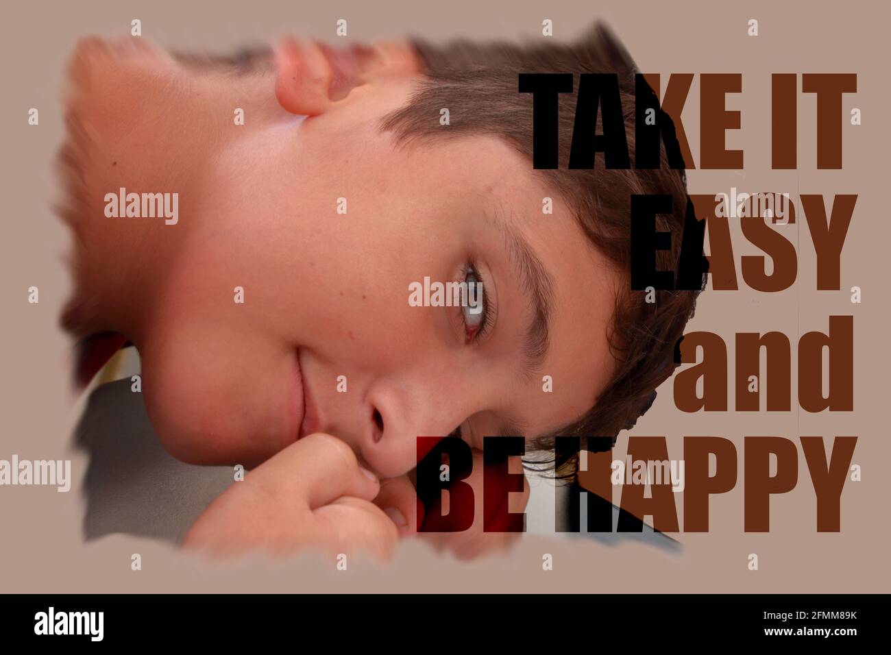 take it easy and be happy Stock Photo