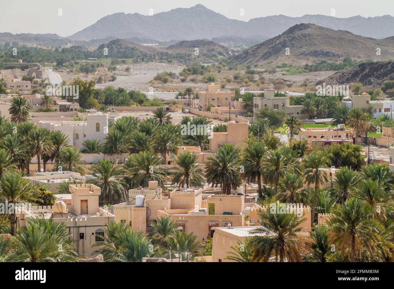 Aerial view of Bahla town, Oman Stock Photo