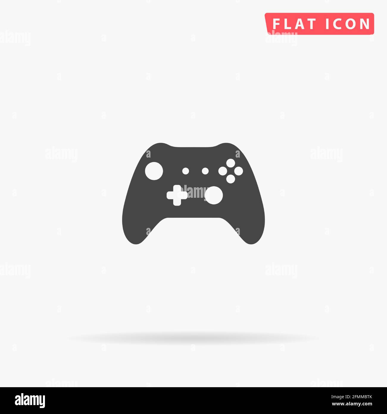 Game Controller flat vector icon. Hand drawn style design illustrations. Stock Vector