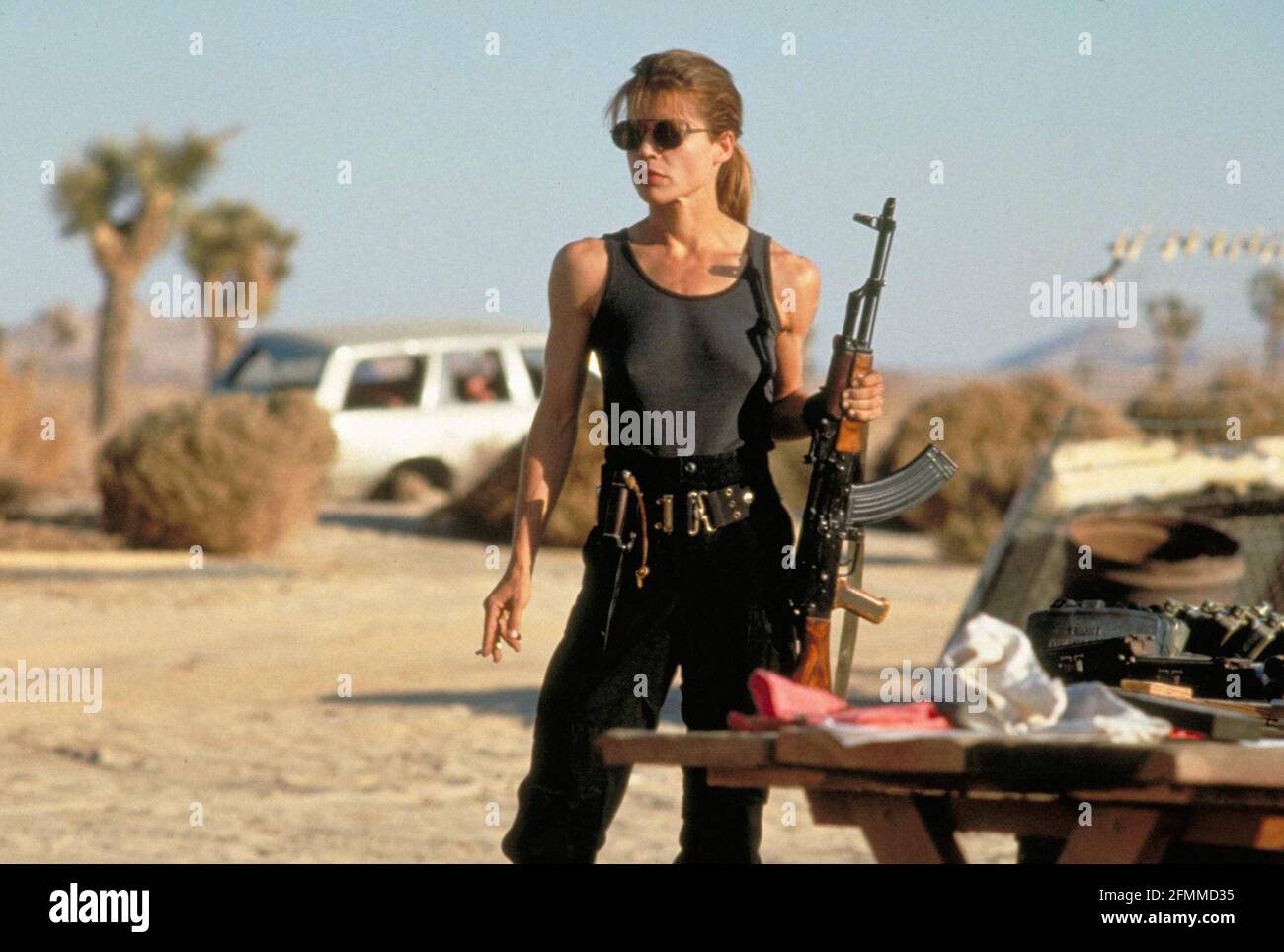 Linda Hamilton, 'Terminator 2: Judgment Day'(1991) Carolco / File Reference # 34145-069THA Stock Photo