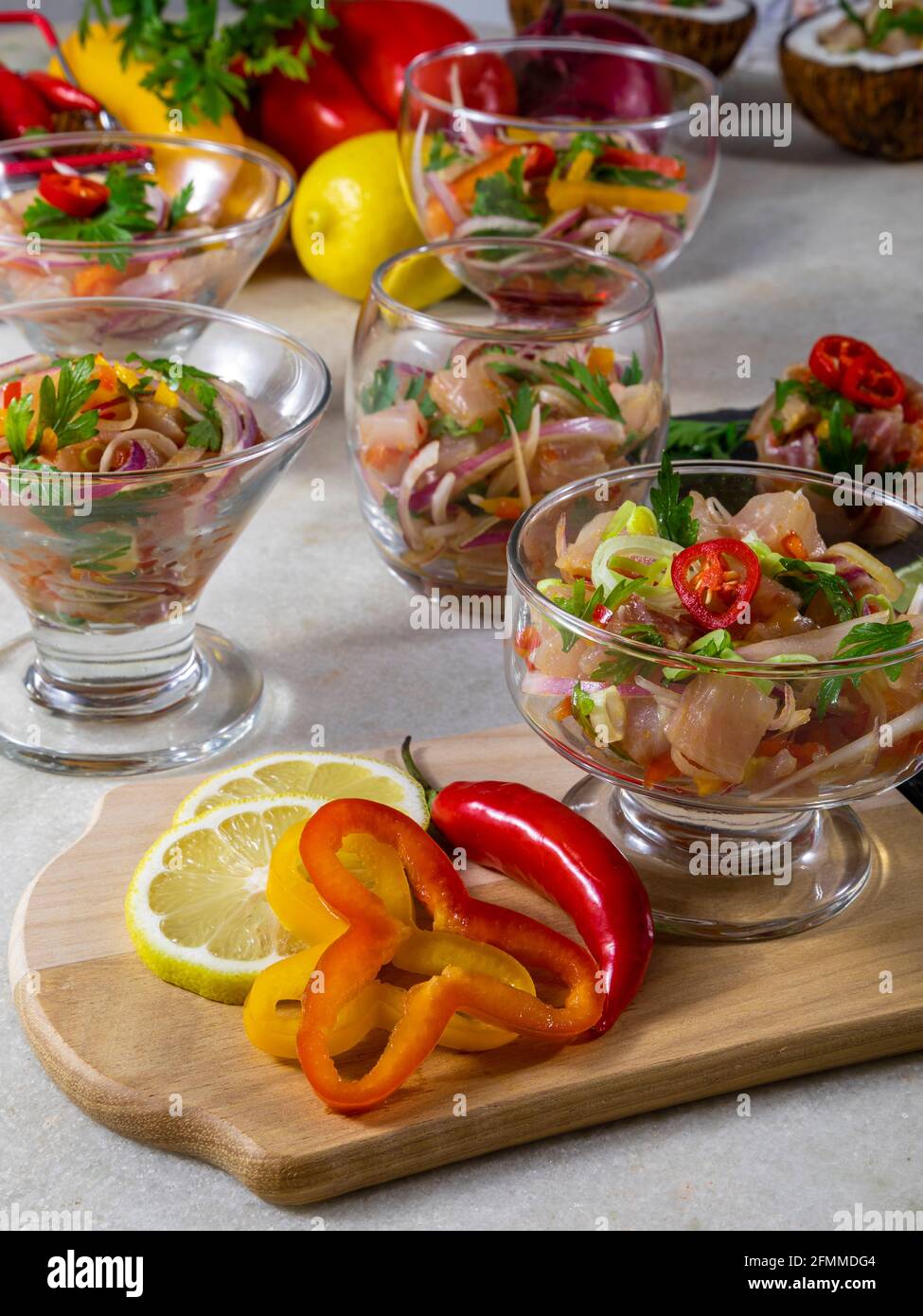 Peruvian Food Ceviche Peruvian cuisine and sea food Stock Photo Alamy