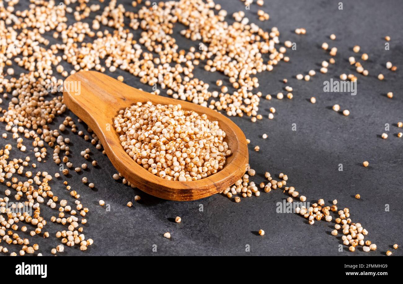 Amaranthus Popped amaranth, gluten free high protein cereal Stock