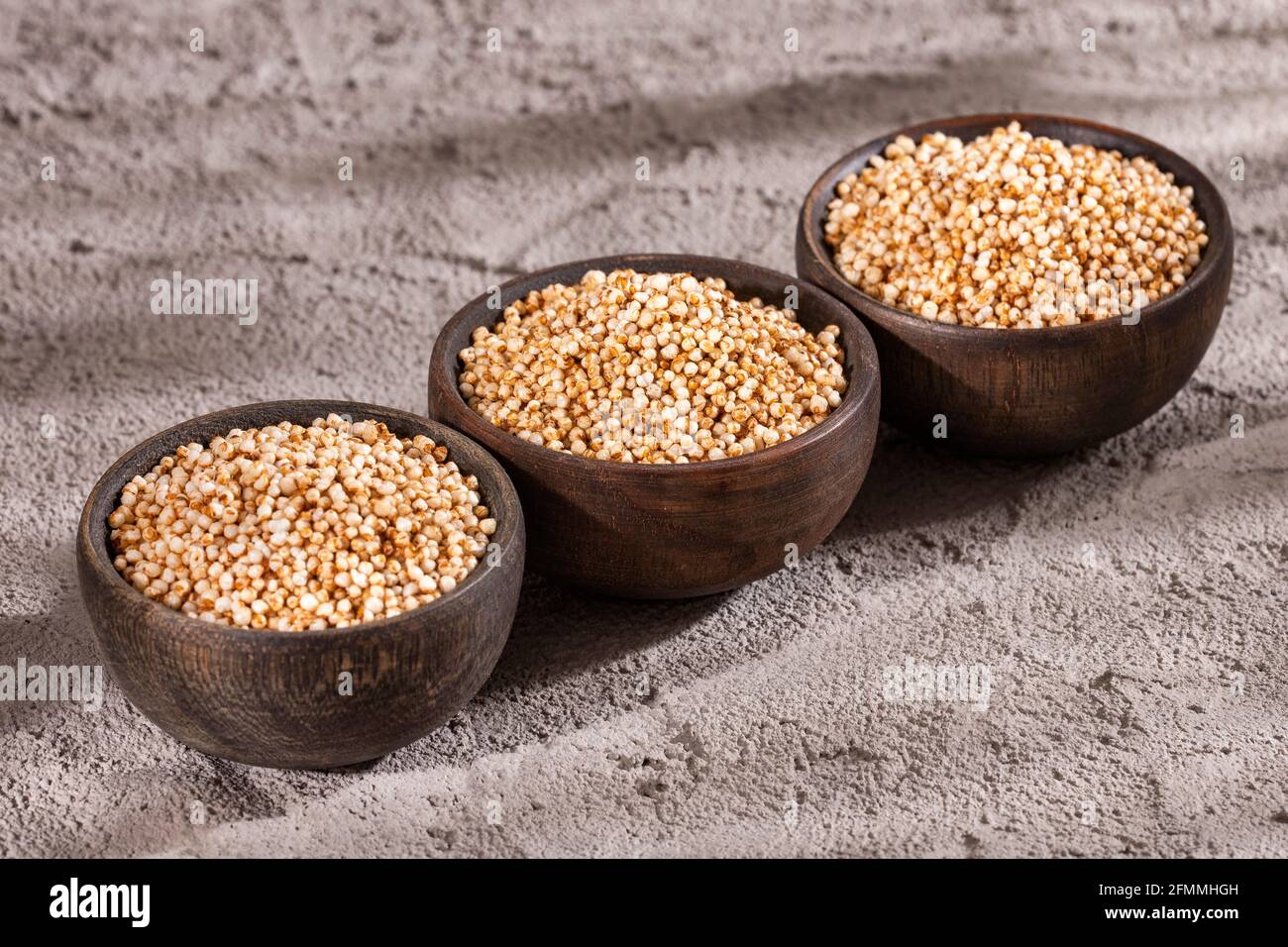 Organic Popped Amaranth High Protein Cereal. Amaranthus Stock Photo