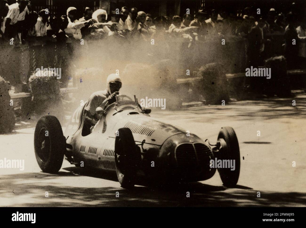 Vintage race car photo, action Stock Photo