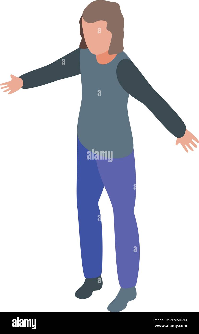 Kid keep distance icon. Isometric of Kid keep distance vector icon for ...