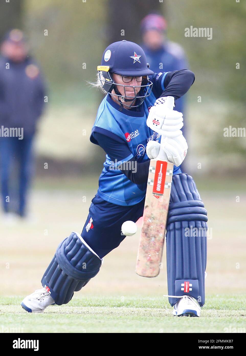 CHIGWELL, United Kingdom, MAY 01: Susie Rowe of Kent Women during Women London Championship between Essex CCC and Kent CCC at Chigwell School, Chigwel Stock Photo