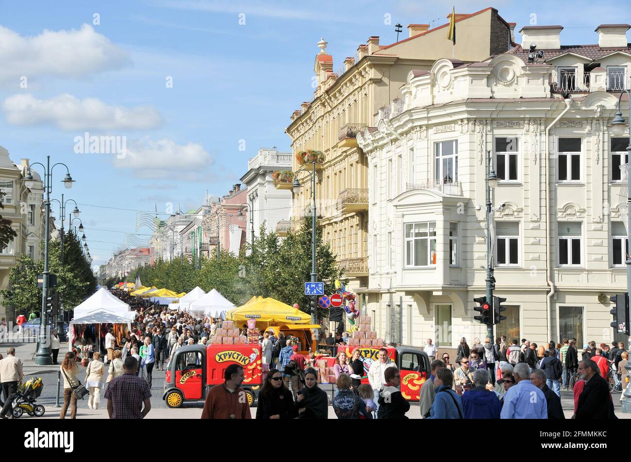 Gedimino prospektas Old Town in Vilnius, Lithuania. September 19th 2009 © Wojciech Strozyk / Alamy Stock Photo Stock Photo