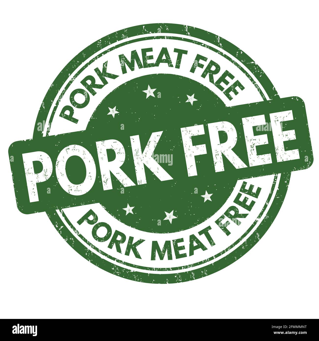 Pork free grunge rubber stamp on white background, vector illustration Stock Vector
