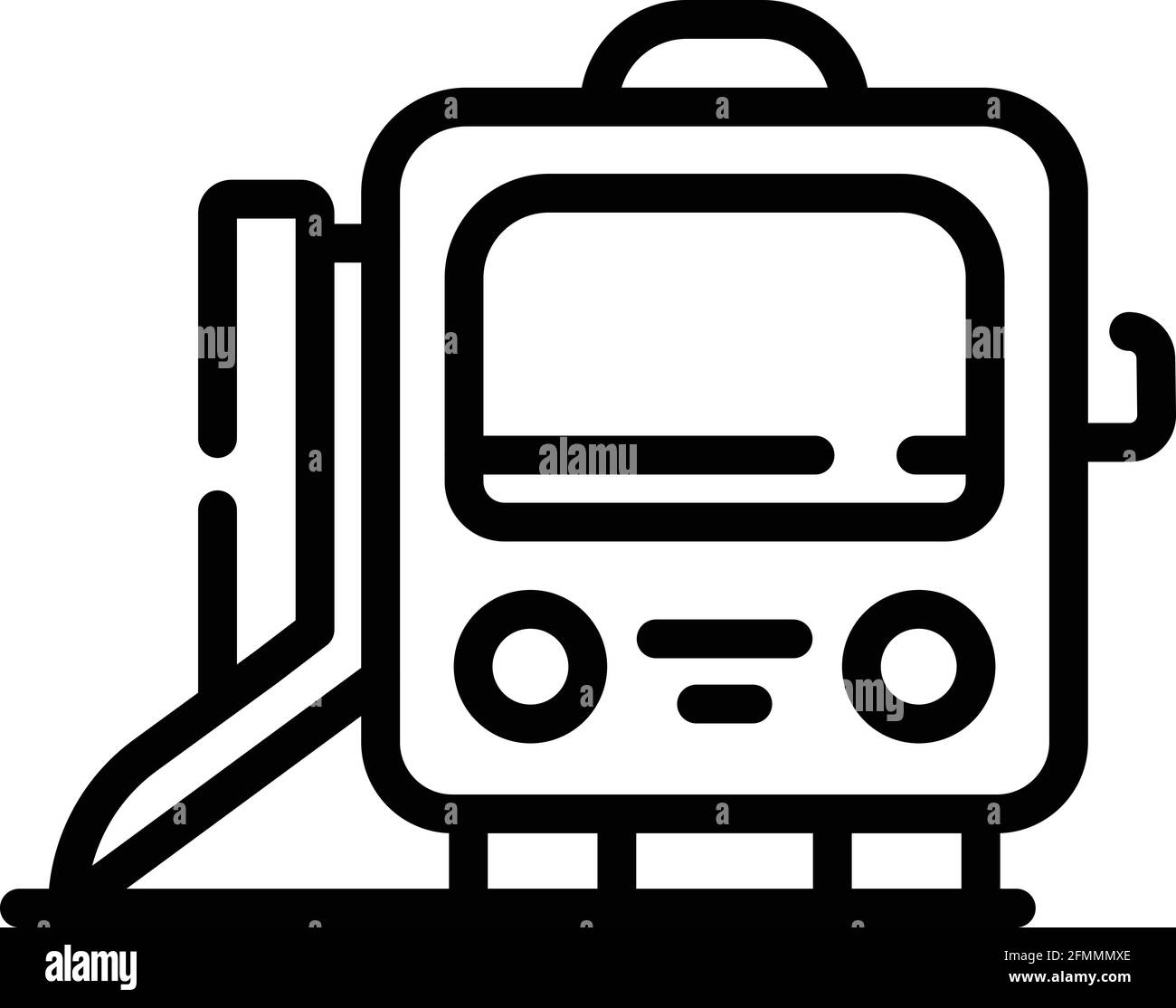 Accessible Metro Train Icon Outline Accessible Metro Train Vector Icon