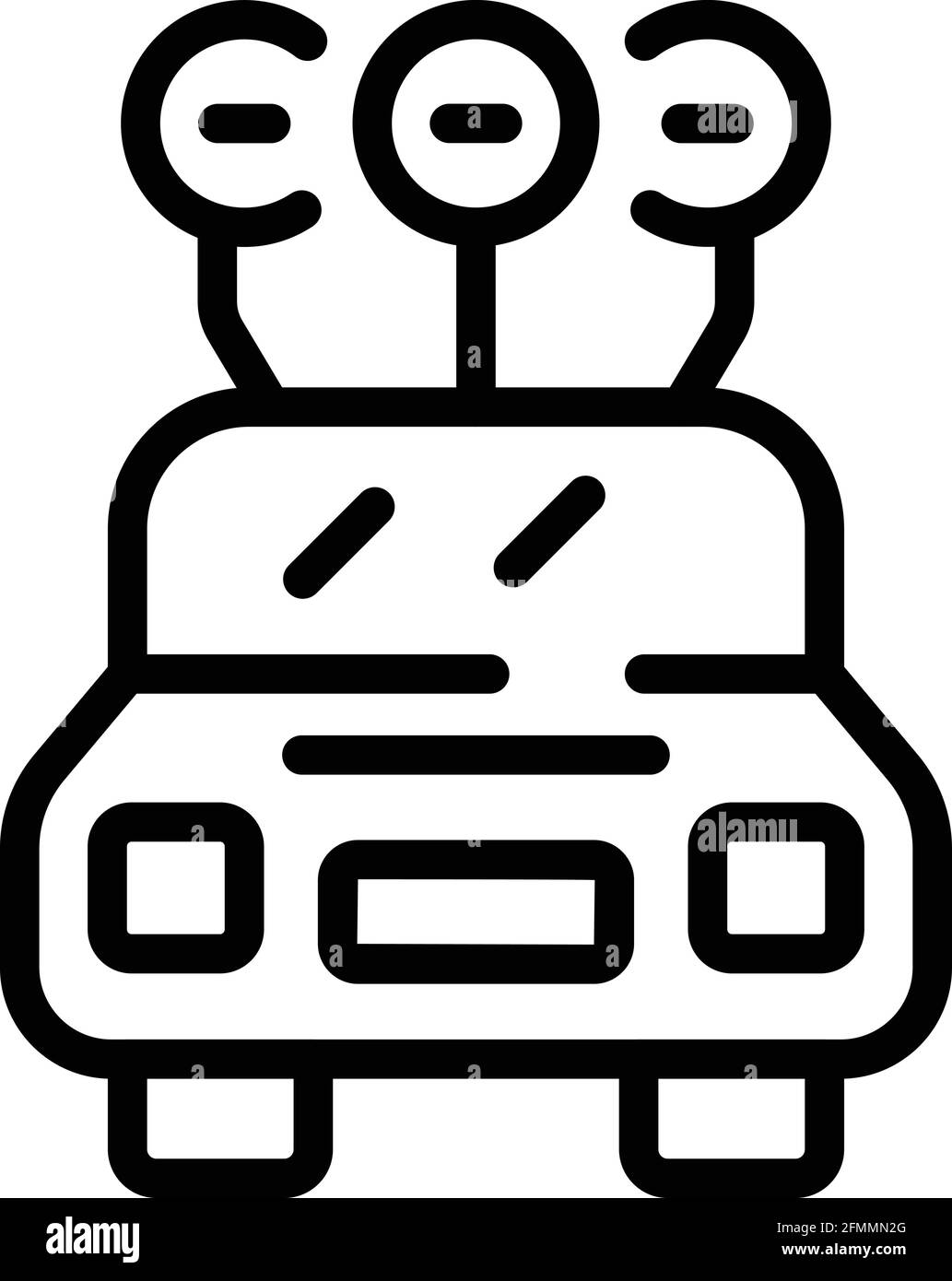 Accessible rent car icon. Outline Accessible rent car vector icon for ...